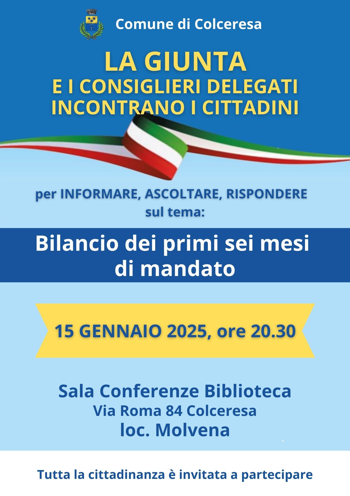 La Giunta incontra i cittadini
